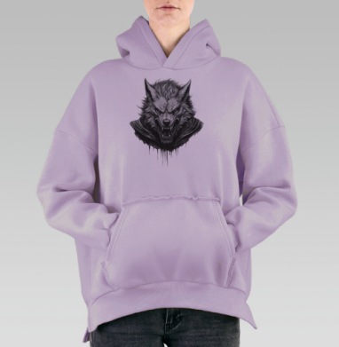 Тёмный оборотень, Hoodie Oversize Fiolet, утепленная