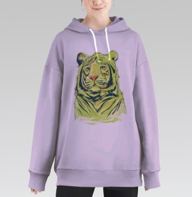 Тигры, Hoodie Long Oversize Fiolet