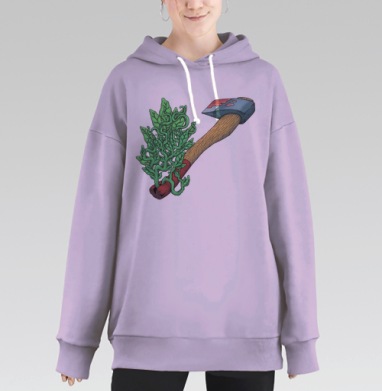 Топор, Hoodie Long Oversize Fiolet