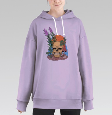 Травяной сбор, Hoodie Long Oversize Fiolet