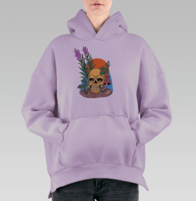 Травяной сбор, Hoodie Oversize Fiolet, утепленная