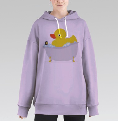 В мире уток, Hoodie Long Oversize Fiolet