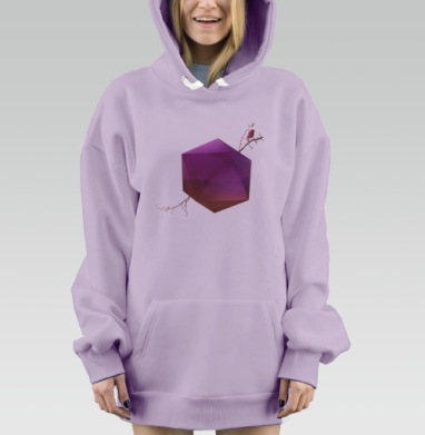 Фантастический чайный стол под лунным кристаллом, Hoodie Mjhigh Dig Mel, Fiolet, утепленная