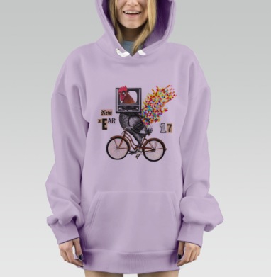 Велоретропетух, Hoodie Mjhigh Dig Mel, Fiolet, утепленная