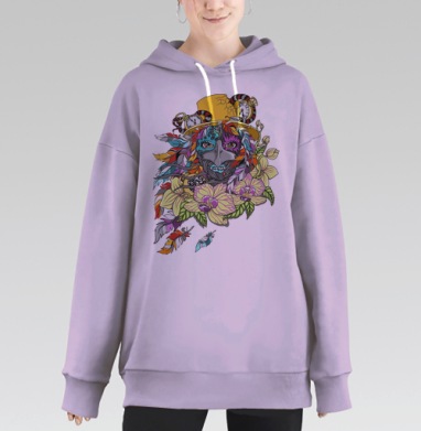 Время, Hoodie Long Oversize Fiolet