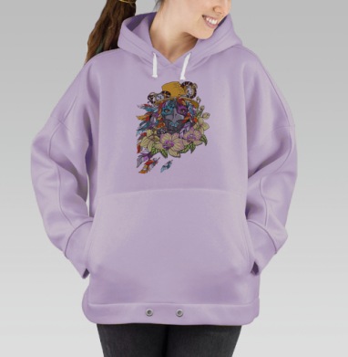 Время, Hoodie Oversize Fiolet
