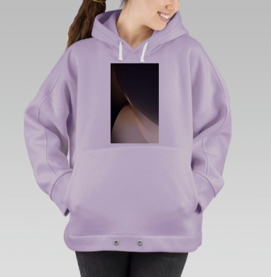 Абстрактные плавные линии баланс красоты нежности, Hoodie Oversize Fiolet