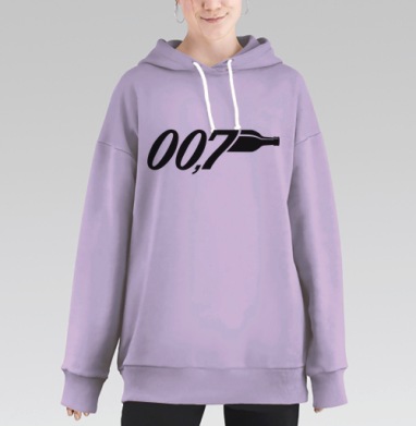 Агент 007, Hoodie Long Oversize Fiolet