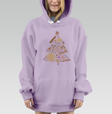 Ароматная елка, Hoodie Mjhigh Dig Mel, Fiolet, утепленная