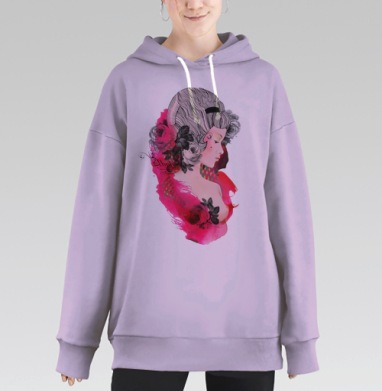 Baroque, Hoodie Long Oversize Fiolet