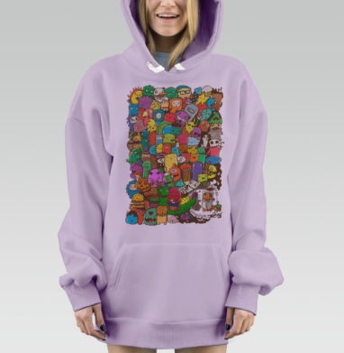 Безумный портал, Hoodie Mjhigh Dig Mel, Fiolet, утепленная