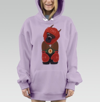 Боксёр, Hoodie Mjhigh Dig Mel, Fiolet, утепленная