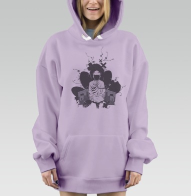 Будда в кислородной маске и мониторах – дихание технологий, Hoodie Mjhigh Dig Mel, Fiolet, утепленная