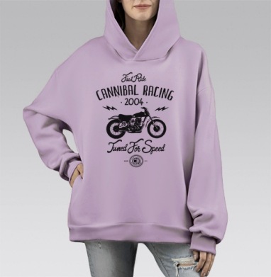 Быстрая Езда Каннибал Гонки Скорость, Hoodie Mono Fiolet, оверсайз, утепленная