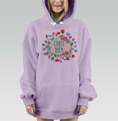 Carpe Diem, Hoodie Mjhigh Dig Mel, Fiolet, утепленная