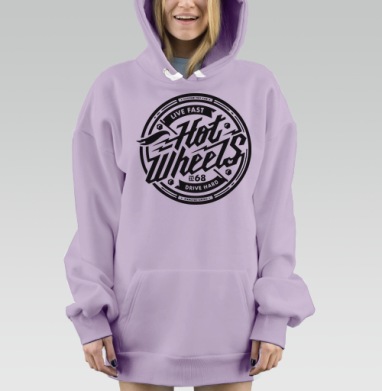 Hot wheels, Hoodie Mjhigh Dig Mel, Fiolet, утепленная