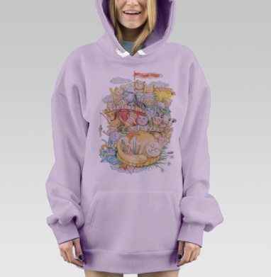 Игры в жизнь, Hoodie Mjhigh Dig Mel, Fiolet, утепленная