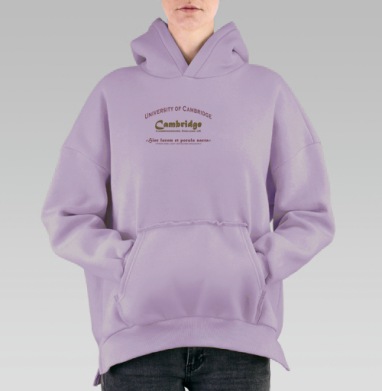 Кэмбриджский университет, Hoodie Oversize Fiolet, утепленная