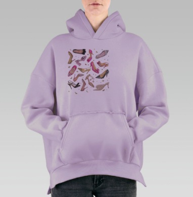 Коллекция женской обуви разных цветов для модных трендов, Hoodie Oversize Fiolet, утепленная
