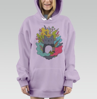 Котей, Hoodie Mjhigh Dig Mel, Fiolet, утепленная
