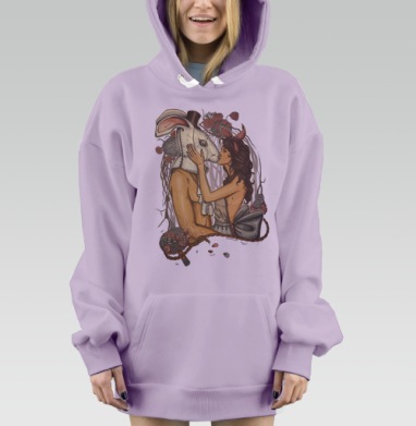 Кроликачасы, Hoodie Mjhigh Dig Mel, Fiolet, утепленная