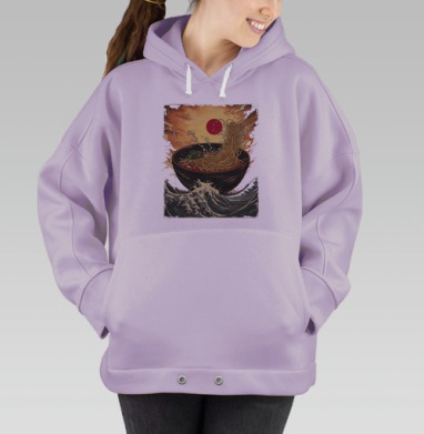 Лапша в волнах под солнцем лапша в волнах под солнцем, Hoodie Oversize Fiolet