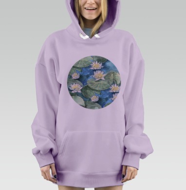 Лилия, Hoodie Mjhigh Dig Mel, Fiolet, утепленная