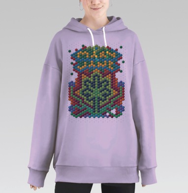 Maryjane, Hoodie Long Oversize Fiolet