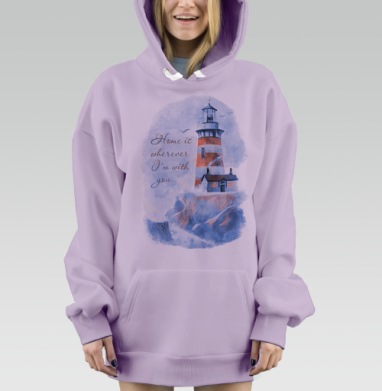 Маяк, Hoodie Mjhigh Dig Mel, Fiolet, утепленная