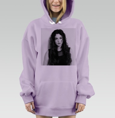 Моника Белучи портрет, Hoodie Mjhigh Dig Mel, Fiolet, утепленная
