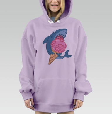 Морской десерт, Hoodie Mjhigh Dig Mel, Fiolet, утепленная