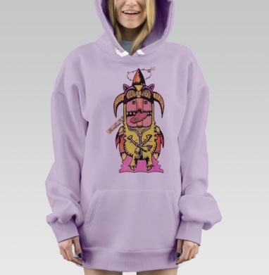 Нано бык, Hoodie Mjhigh Dig Mel, Fiolet, утепленная
