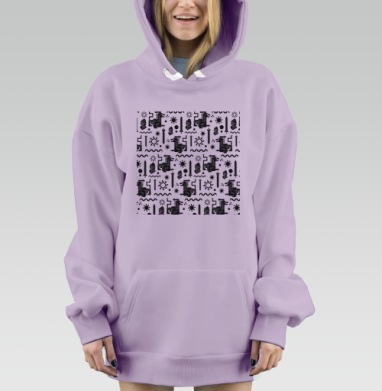 Огнедышащий дракон борьба стихий паттерн змеи солнце огонь, Hoodie Mjhigh Dig Mel, Fiolet, утепленная