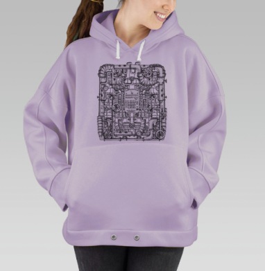 Old mechanism, Hoodie Oversize Fiolet