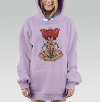 Пора цветения, Hoodie Mjhigh Dig Mel, Fiolet, утепленная