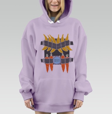 ПОЯС ЖИЗНИ, Hoodie Mjhigh Dig Mel, Fiolet, утепленная