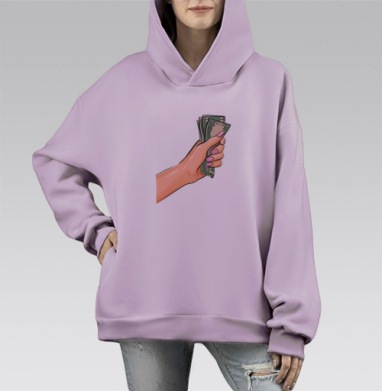 Рабочие офисные гаджеты техника ноутбук мышь очки калькулятор, Hoodie Mono Fiolet, оверсайз, утепленная