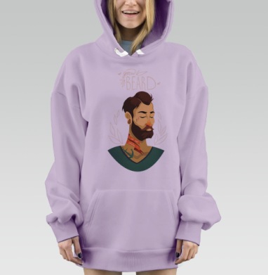 Расти бороду, Hoodie Mjhigh Dig Mel, Fiolet, утепленная