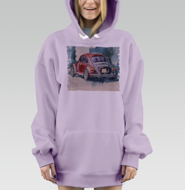 Ретро букаш, Hoodie Mjhigh Dig Mel, Fiolet, утепленная