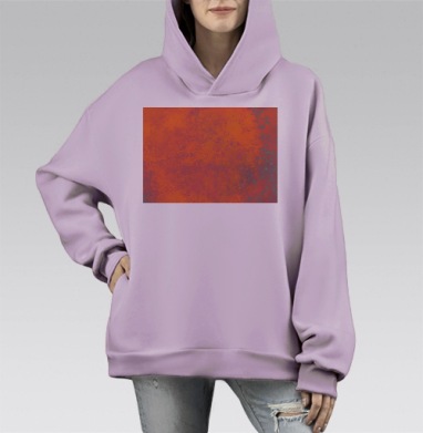 Ржавчина абстрактные текстуры с оттенками бирюзы, Hoodie Mono Fiolet, оверсайз, утепленная