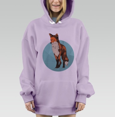 Самая Обычная Лиса, Hoodie Mjhigh Dig Mel, Fiolet, утепленная