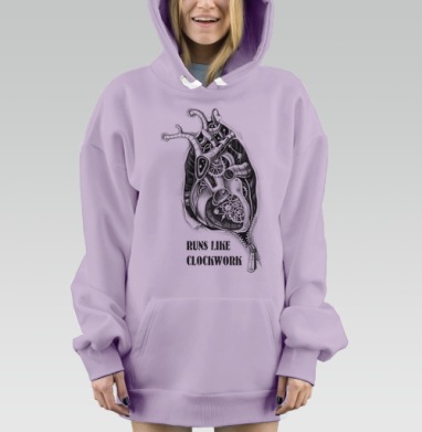 Сердце, Hoodie Mjhigh Dig Mel, Fiolet, утепленная