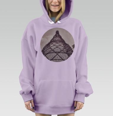 Винтажная металлическая ажурная конструкция, Hoodie Mjhigh Dig Mel, Fiolet, утепленная