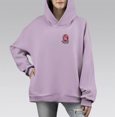 Символ Борца За Молоко Защитник Питания Молока, Hoodie Mono Fiolet, оверсайз, утепленная