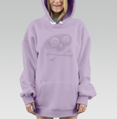 Skull & bones, Hoodie Mjhigh Dig Mel, Fiolet, утепленная