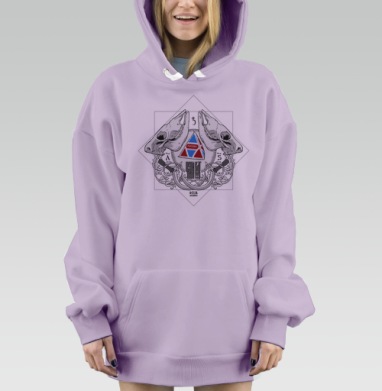 Советский треугольный пакет молока с черепами и серпами, Hoodie Mjhigh Dig Mel, Fiolet, утепленная