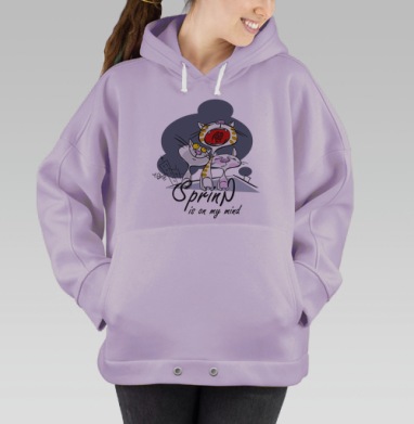 Spring, Hoodie Oversize Fiolet