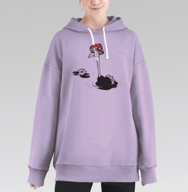 Strannus, Hoodie Long Oversize Fiolet
