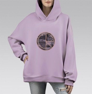 Свободный летний отдых на природе кайты велосипеды вода, Hoodie Mono Fiolet, оверсайз, утепленная