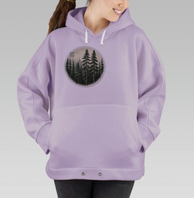 Тайны темного леса загадка природы тайн, Hoodie Oversize Fiolet